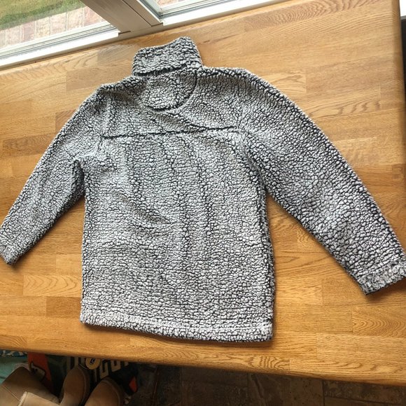 Boxercraft Gray Sherpa Pullover Quarter Zip Size Large - Picture 3 of 10